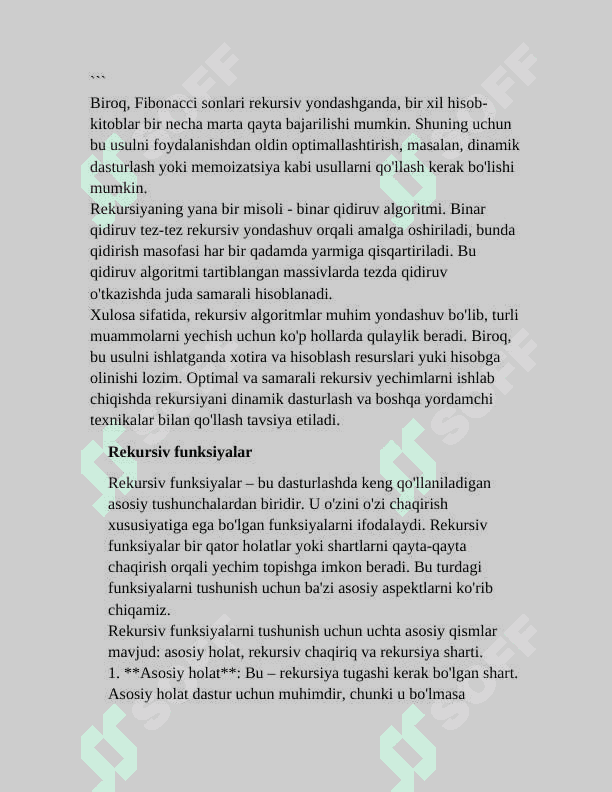 REKURSIV ALGORITMLAR VA ULARNING VAZIFALARI 5
