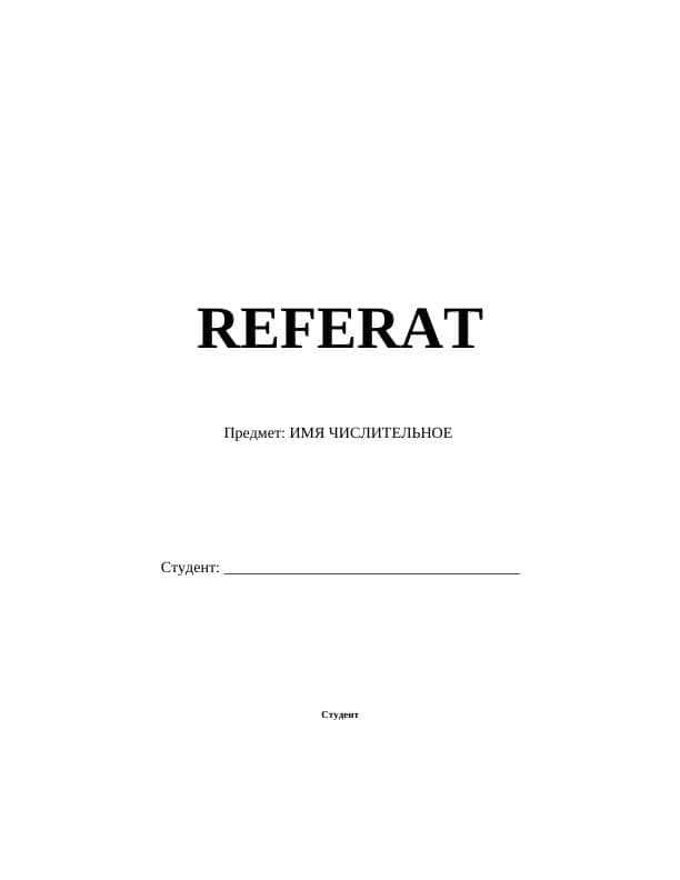 ИМЯ ЧИСЛИТЕЛЬНОЕ
