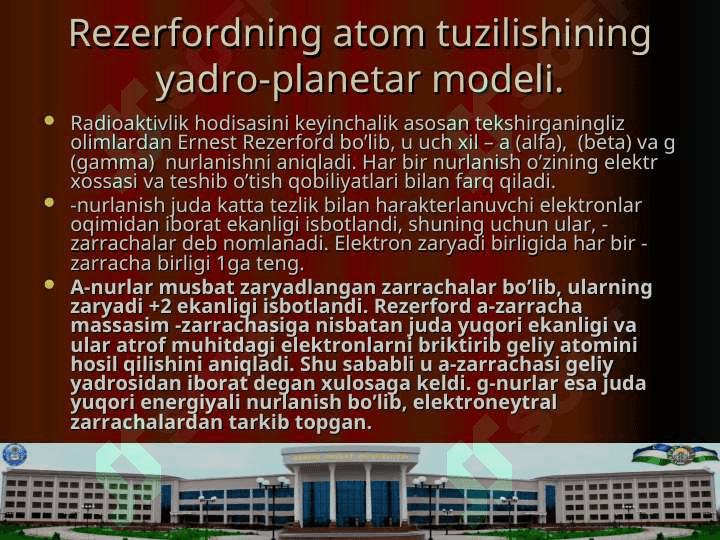 Atom tuzilishi Bor nazariyasi 6