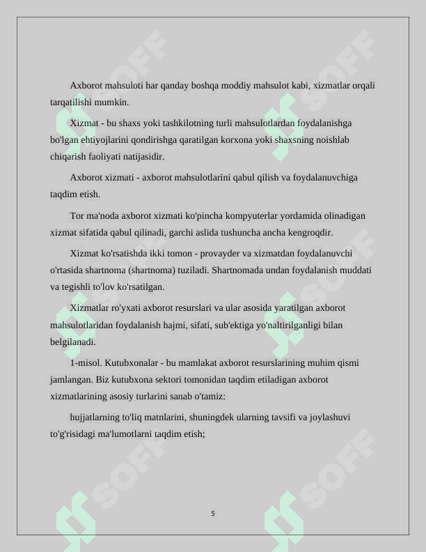 Tashkilotning kompyuter texnikasini uning tarkibiy qismlarini hisobga olgan holda avtomatlashtirilgan hisobini tashkil etish uchun ma’lumotlar bazasi loyihasini taklif qilish 5
