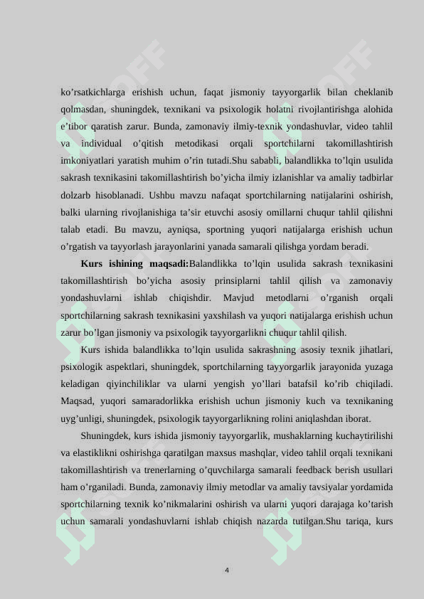 Balandlikka to’lqin usulida sakrash texnikasini takomillashtirish 4