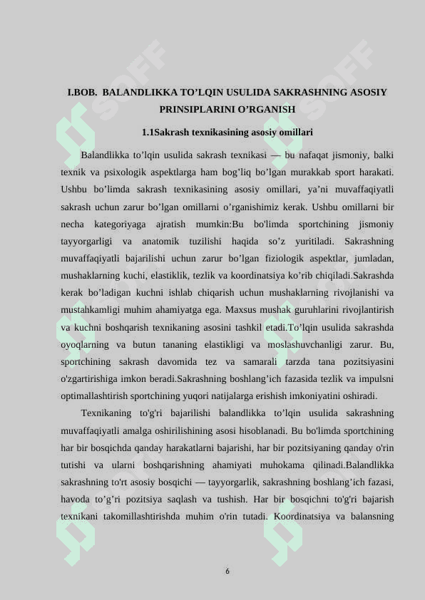 Balandlikka to’lqin usulida sakrash texnikasini takomillashtirish 6