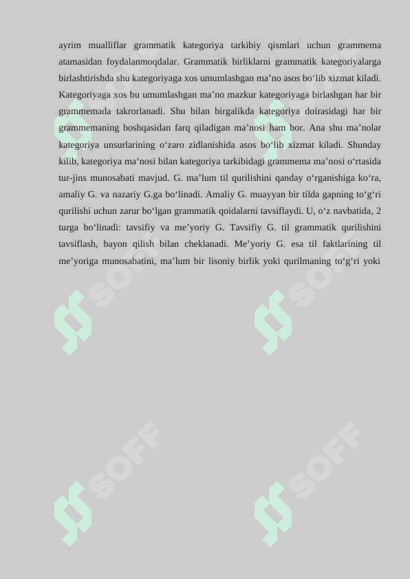 Hozirgi o’zbek adabiy tilining morfologik tarkibi 2