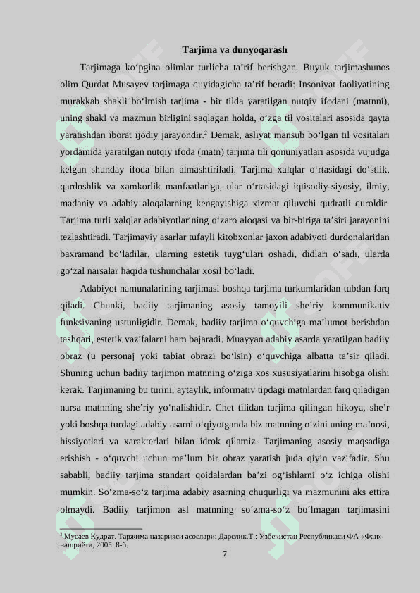 Badiiy tarjimada so`z tanlash 7