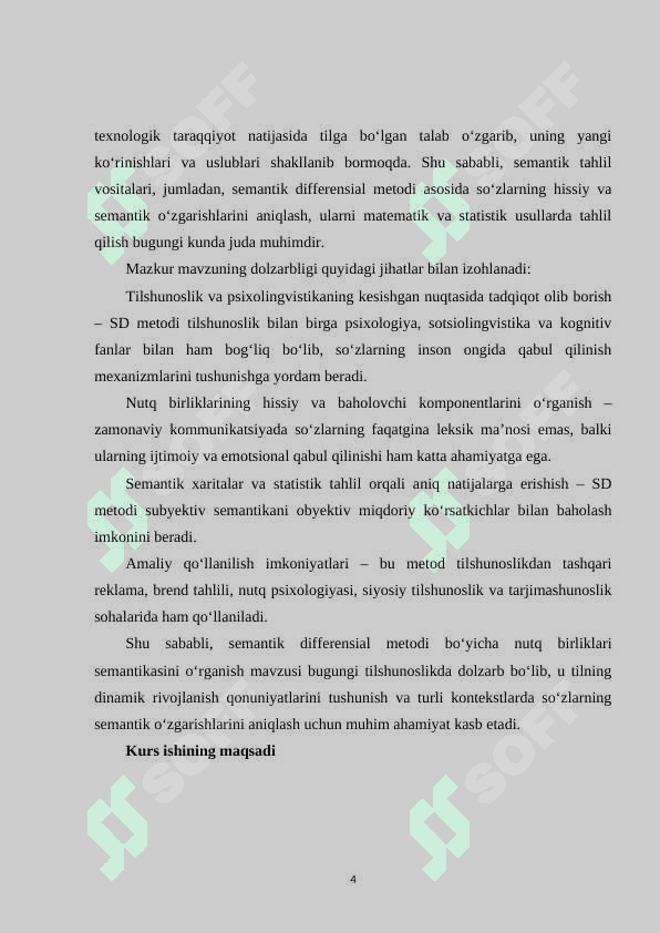 Semantik differensial metodi bo‘yicha nutq birliklari semantivasini o'rganish 4