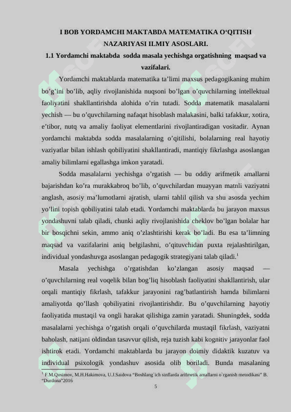 Yordamchi maktabda sodda masala yechishga o’rgatish metodikasi 5