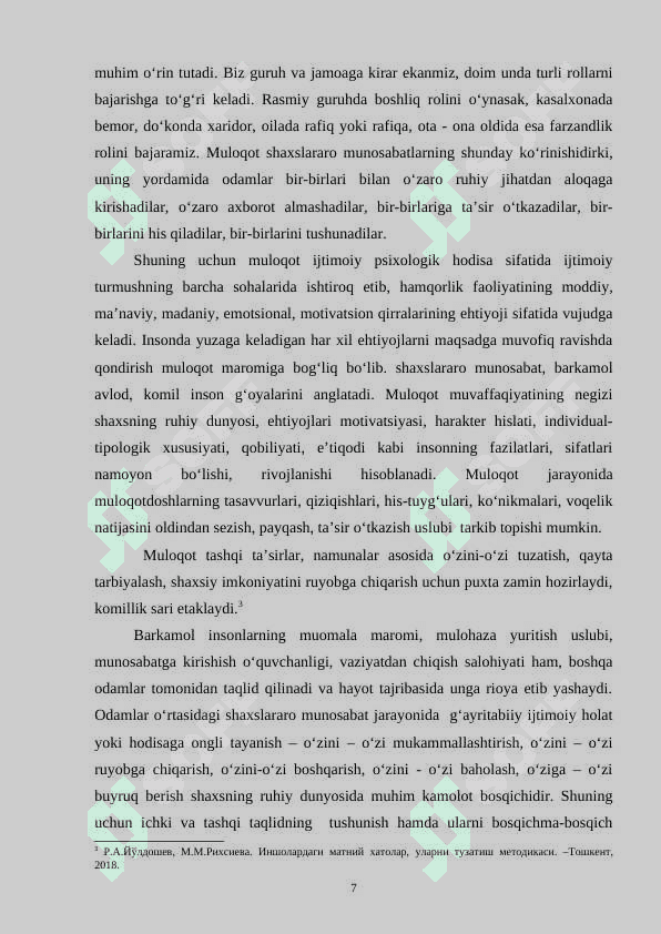 O‘QUVCHILARNI MULOQOT MATNI YARATISHGA O‘RGATISH 6