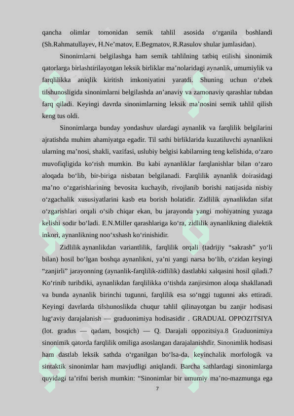 “O‘zbek tilida sinonimiya va antonimiya munosabati” 7