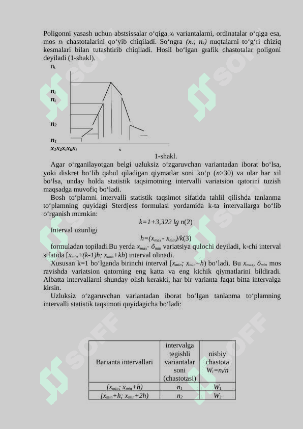 Matematik statistika elementlariga doir misollar yechish. 2
