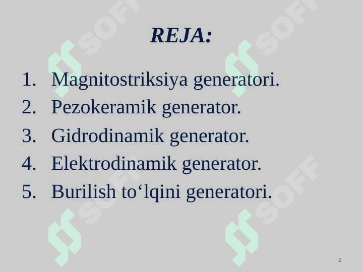 ULTRATOVUSH GENERATORLARI 2