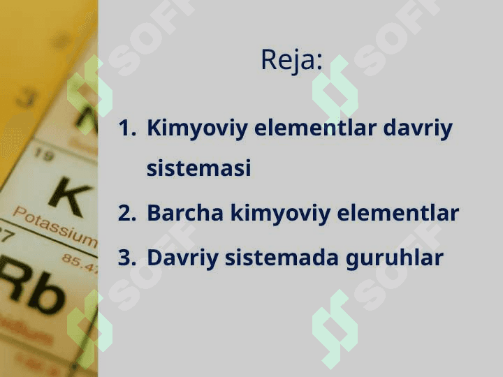 Kimyoviy elementlar davriy sistemasi 2