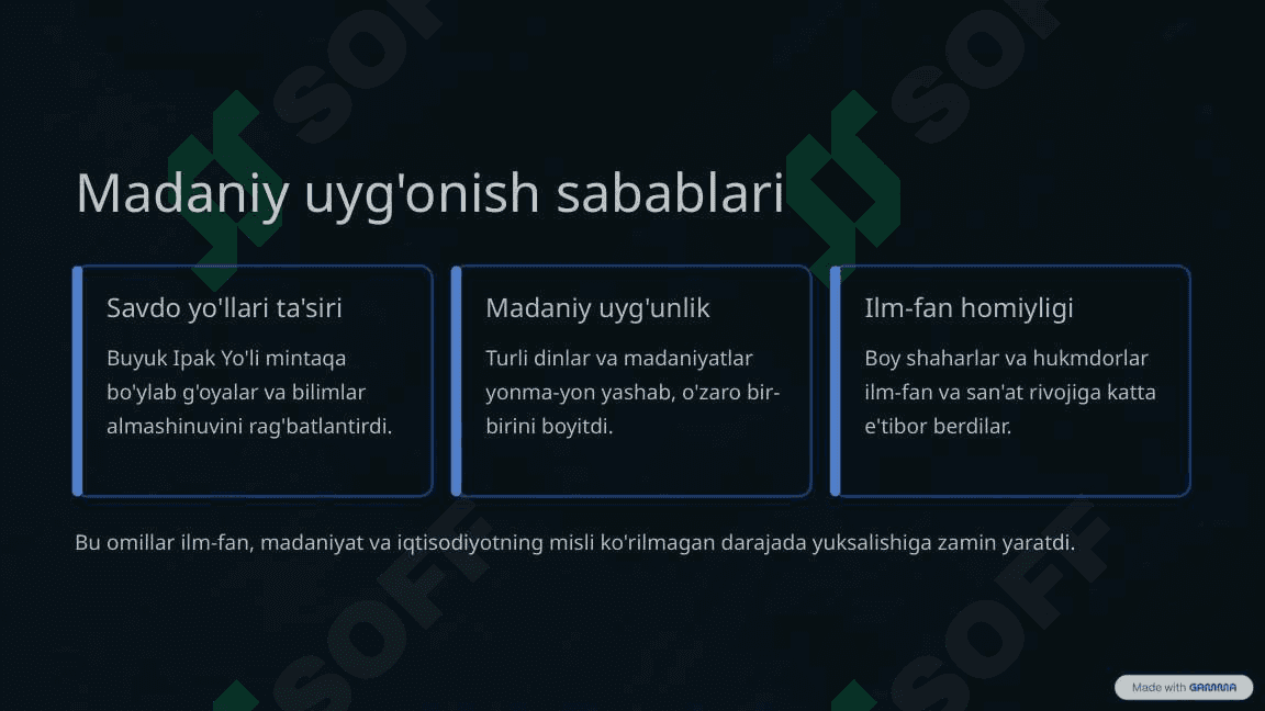 IX-XII asrlarda O'zbekiston hududida madaniy uyg'onish (Renessans) 2