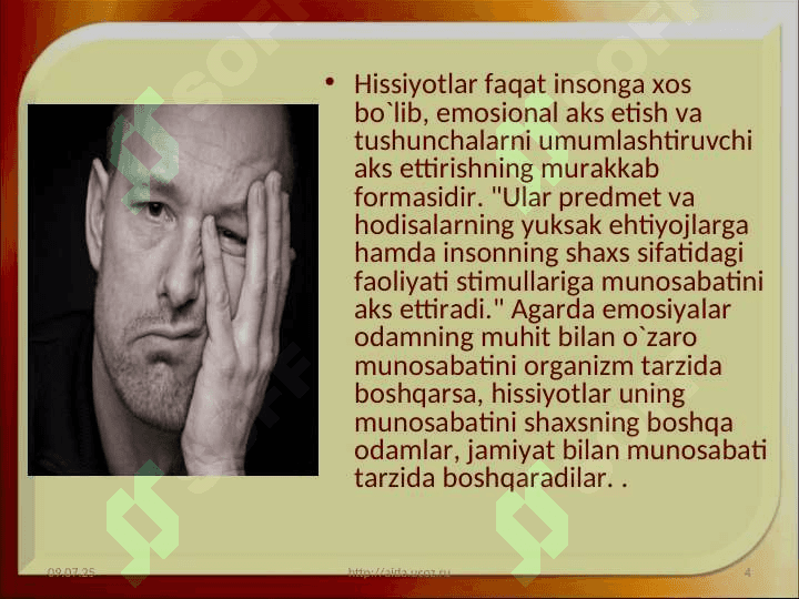 Hissiyot haqida tushuncha 4
