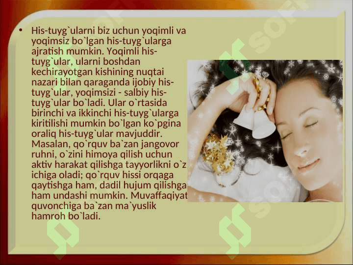 Hissiyot haqida tushuncha 7