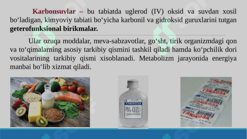 Karbonsuvlarning tuzilishi va funksiyalari 4