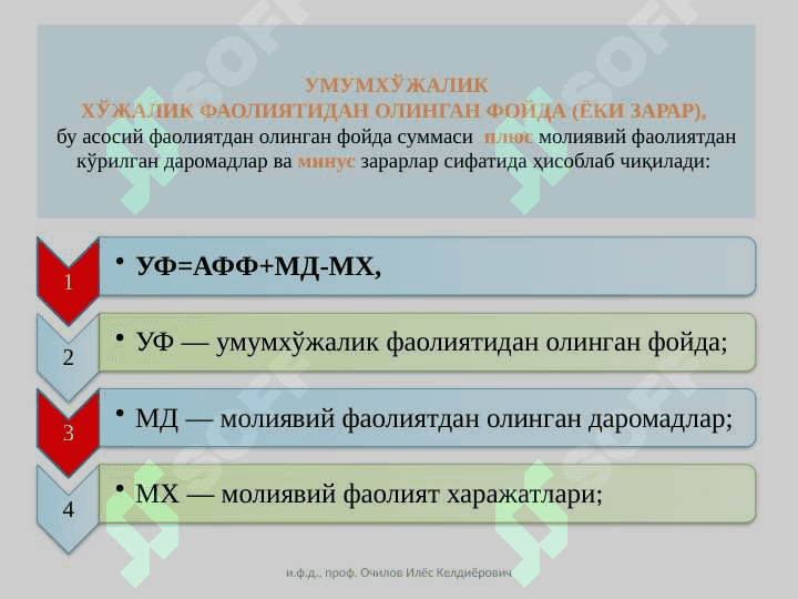 МОЛИЯВИЙ   НАТИЖАЛАР  ҲИСОБИ 7