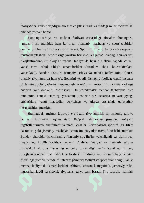 Jismoniy tarbiyada mehnat va harbiy amaliyot bilan bog‘liqlik tamoyili 6