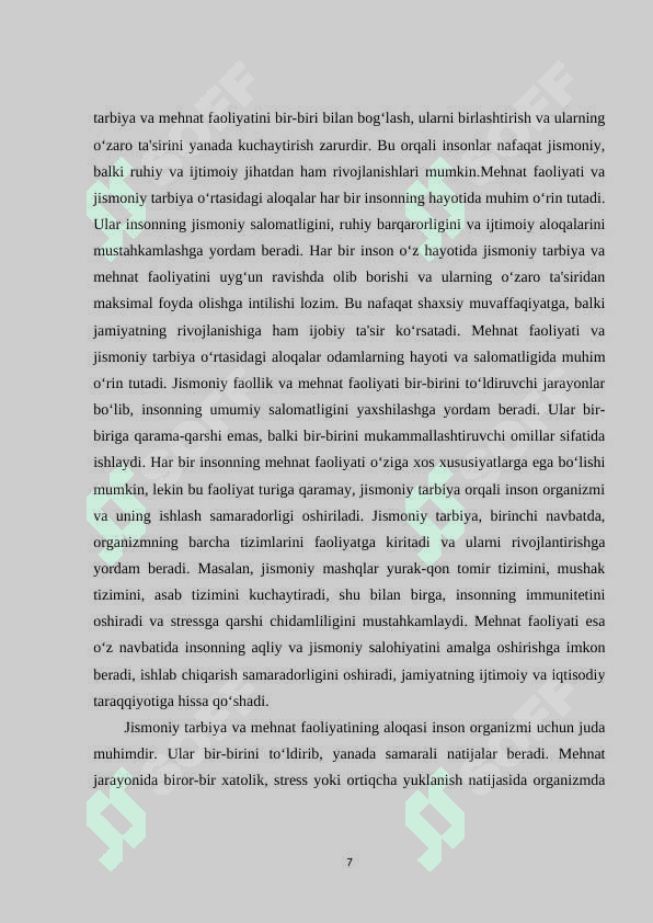 Jismoniy tarbiyada mehnat va harbiy amaliyot bilan bog‘liqlik tamoyili 7