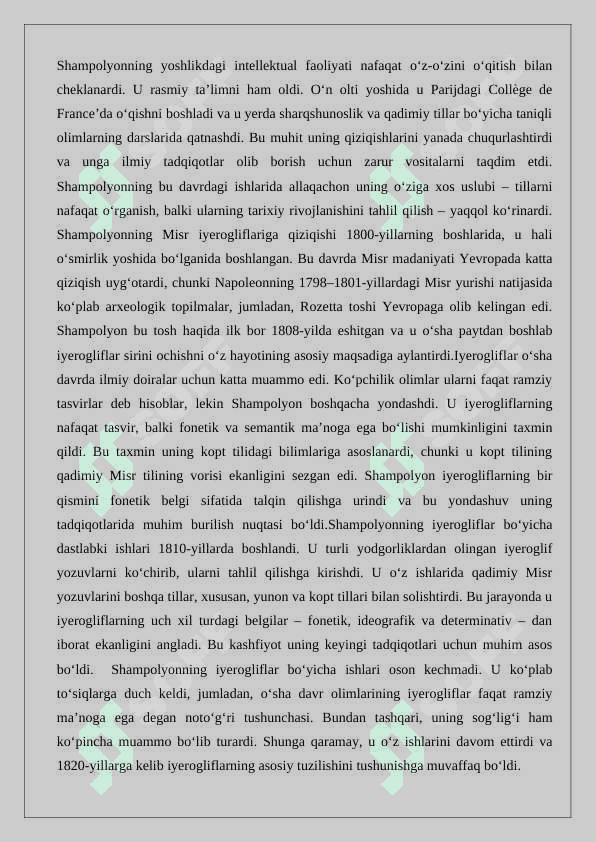 Jan Fransua Shampolon faoliyati 25 6