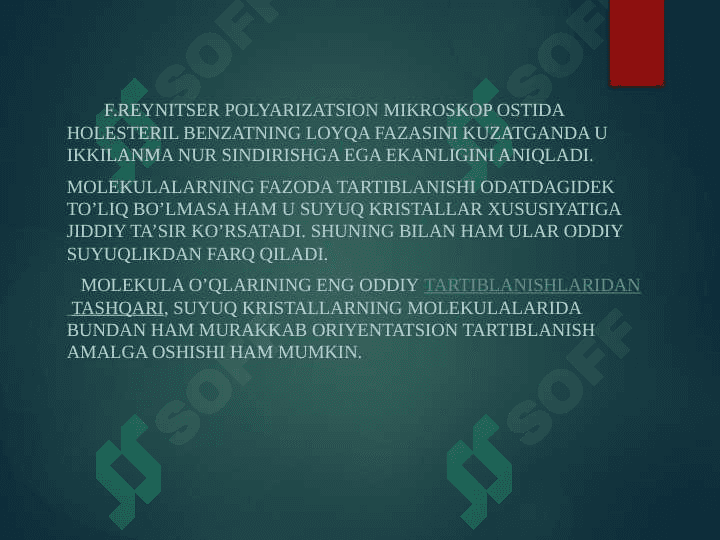 Suyuq kristallar va ularning qo’llanilishi 5