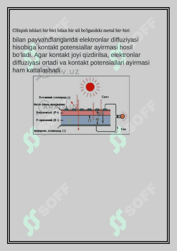 Quyosh fotoelektrik elementlari va modullari 2