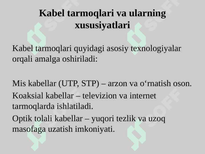 Lokal tarmoq va uning qurilish usullari 5