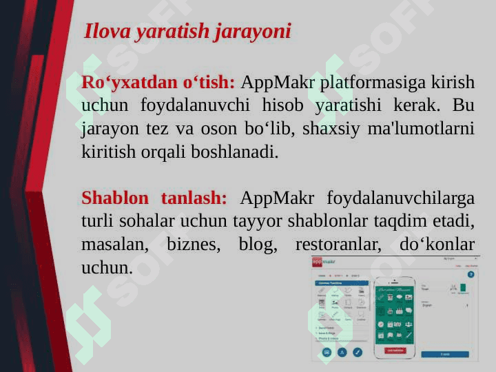 AppMakr dasturida mobil ilova yaratish. 4