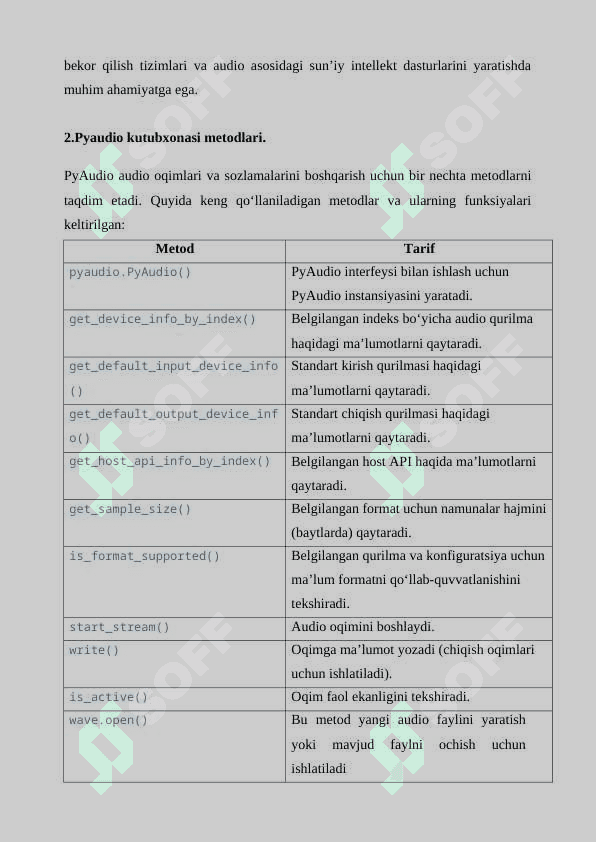 PyAudio kutubxonasidan foydalangan holda Mini Diktafon dasturini yaratish 3