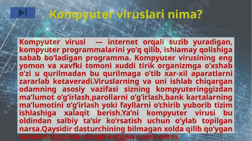 Kompyuter viruslari.Slayd 4