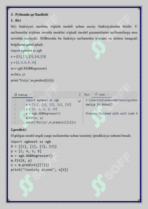 Pythonda XGBoost   Gradient boosting algoritmi bilan ishlash 6