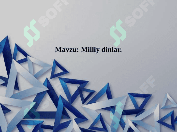 Milliy dinlar 2