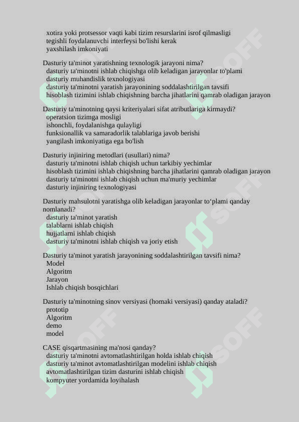Dasturiy ta'minot injiniringi 4