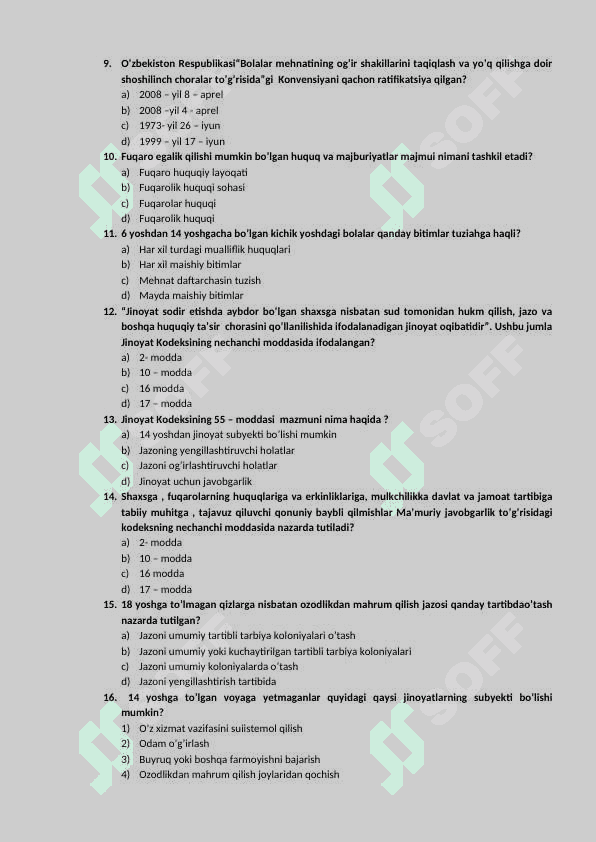 Huquq test 2 2