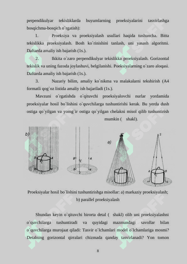 To`g`ri burchakli prоеksiyalash mеtоdini o`rgatish usullari.doc 8