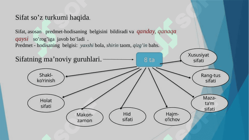 sifat soʻz turkumi 3