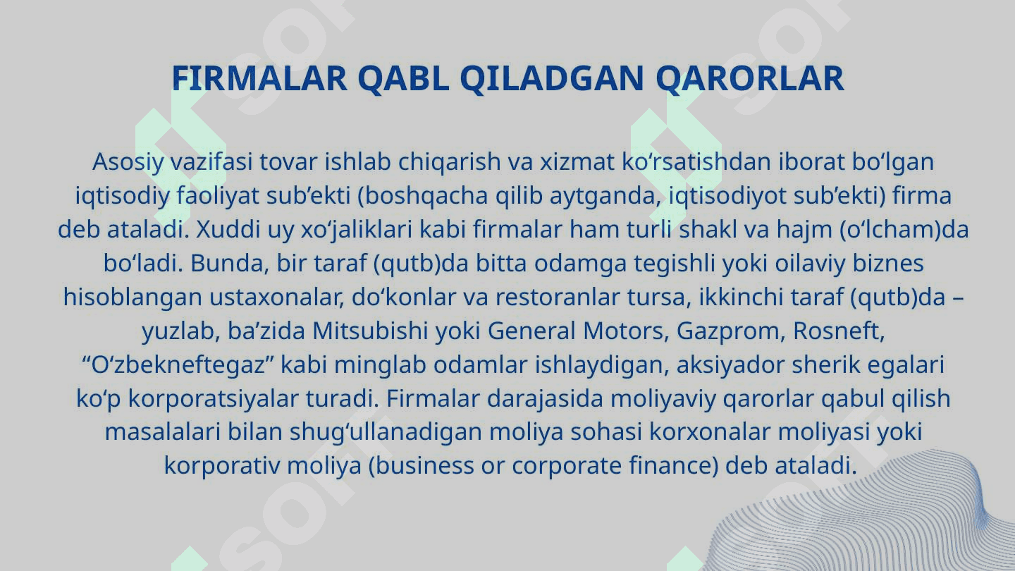 Moliyaviy Qarorlar 7