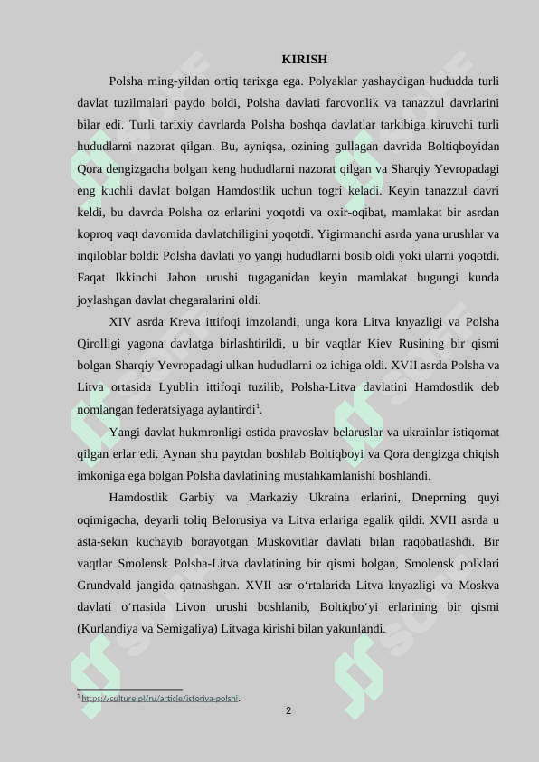 Polsha XVII-XIX asrlarda 2