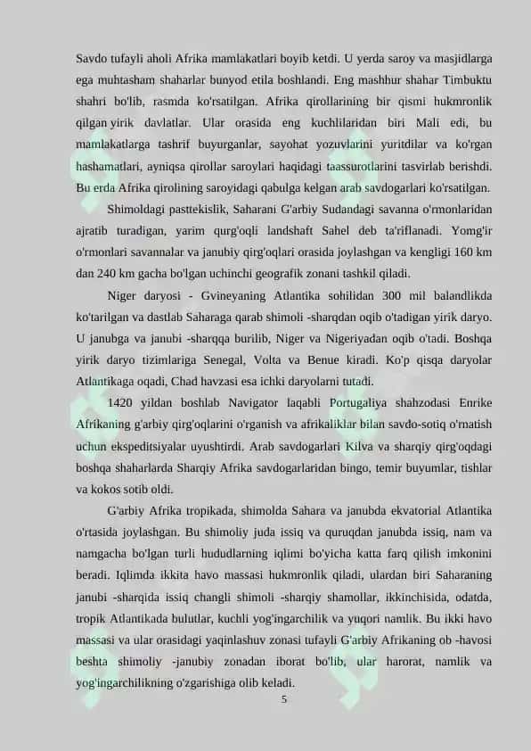 XVI-XVIII Asrlarda G'arbiy Afrika Davlatlari 5