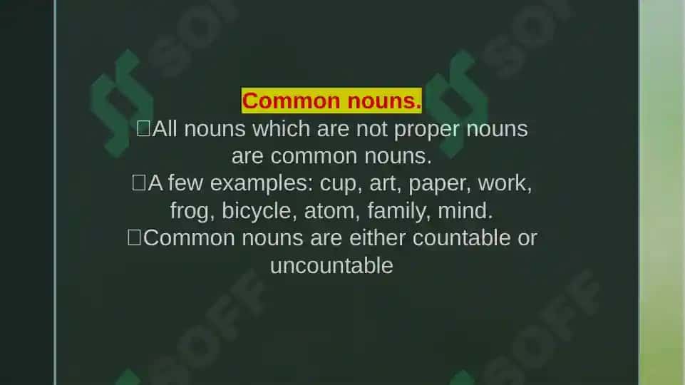 The Noun Groups of Word Classes 6