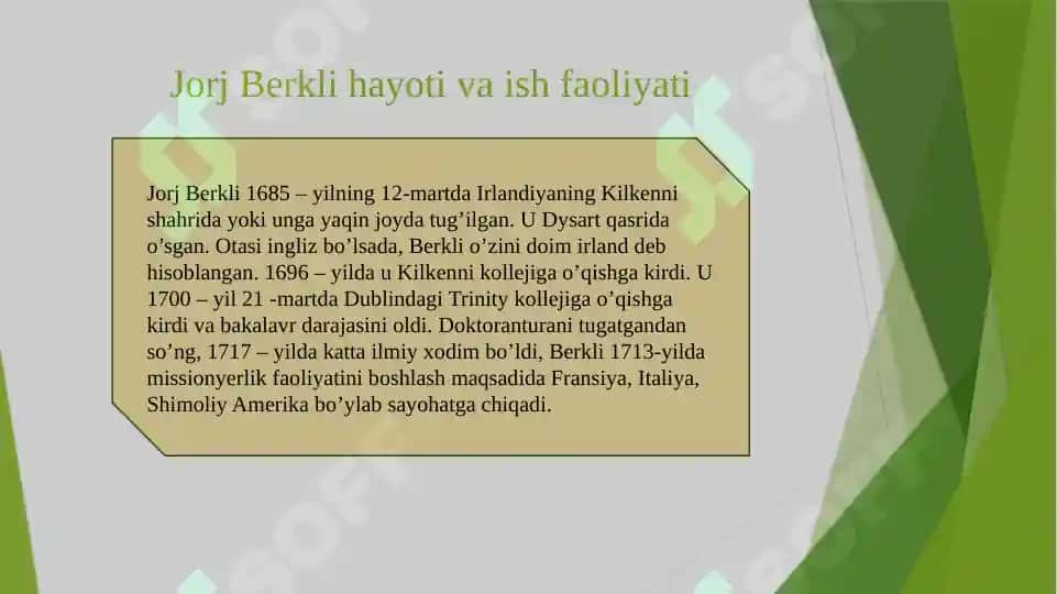 Jorj Berkli falsafasi 3