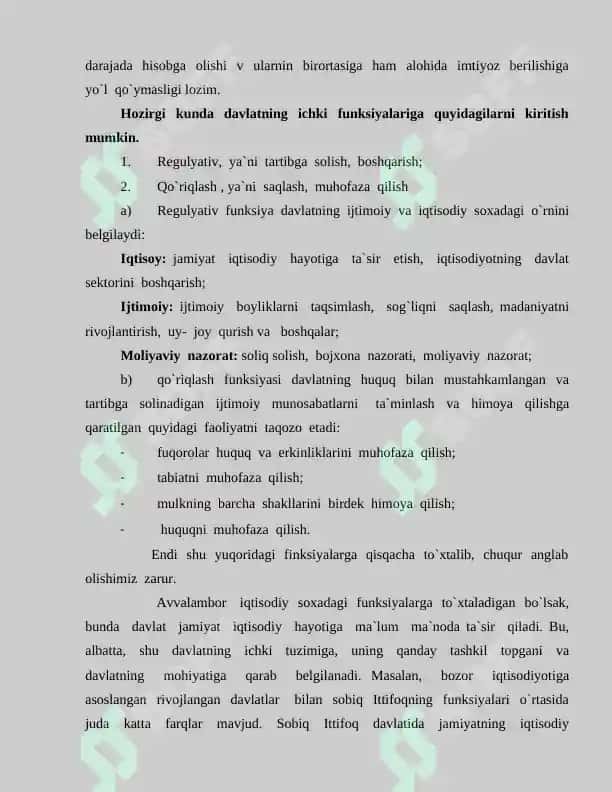 Davlatning funksiyalari va rollari 7