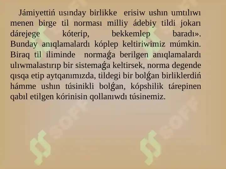 Ádebiy til mádeniyatı va norma 6