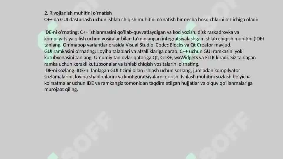 Foydalanuvchi grafik interfeysi (GUI) ni yaratishni individual holda bajarish 3
