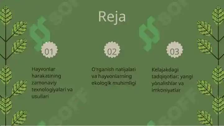 Hayvonlar harakatini o'rganish 2