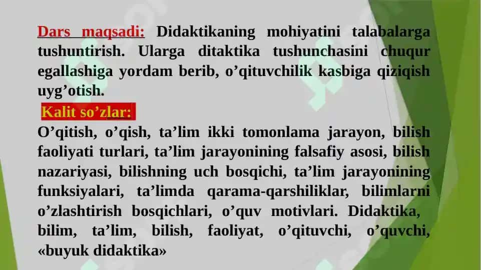 Ta’lim jarayonining mohiyati 2