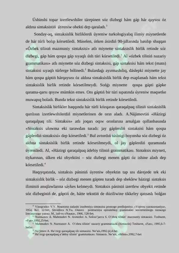 Sintаksis. Sóz dizbegi sintaksisi 2