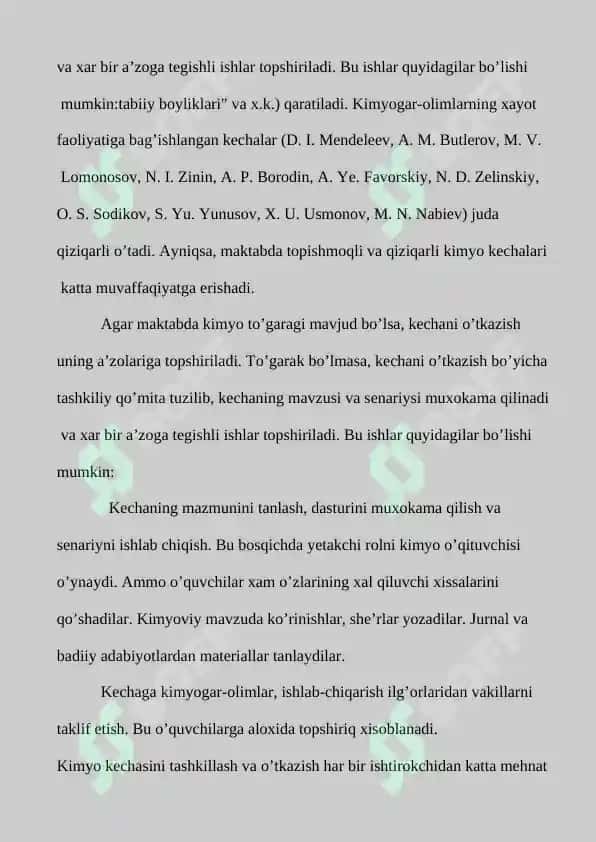 7-SINFDA  KIMYO  KECHALARINI  O’TKAZISH  METODIKASI. 2