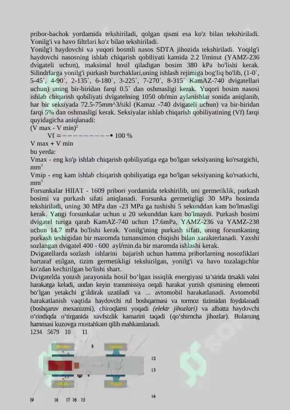 Dizel dvigatelining ta'minlash tizimi 2