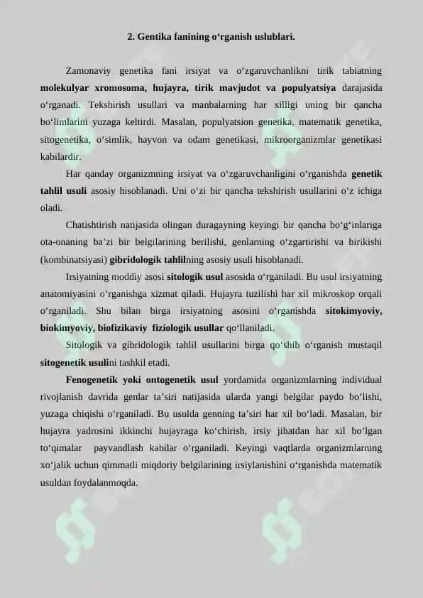 Genetika. Referat 7 bet. 4