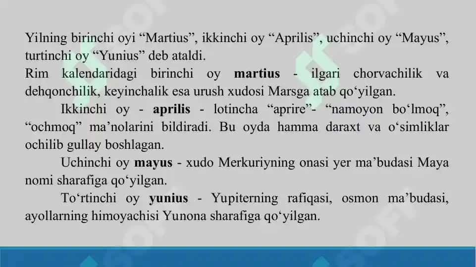 Rim kalendari. Taqdimot 21 sahifa. 3